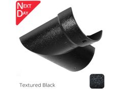 115mm (4.5") Half Round Cast Aluminium Gutter 90 Internal Angle - Textured Black