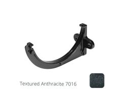 115mm (4.5") Half Round Cast Aluminium Gutter Fascia Bracket - Textured Anthracite Grey RAL 7016 