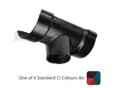 125mm (5") Beaded Half Round Cast Iron 75mm (3") Gutter Outlet - One of 6 CI Standard RAL Colours TBC
