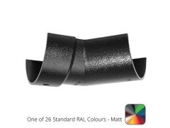 125mm (5") Half Round Cast Aluminium Gutter 135 Internal Angle - One of 26 Standard Matt RAL colours TBC 