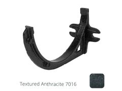 125mm (5") Half Round Cast Aluminium Gutter Fascia Bracket - Textured Anthracite Grey RAL 7016