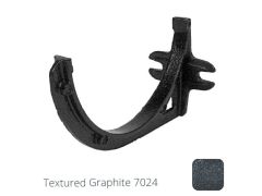 125mm (5") Half Round Cast Aluminium Gutter Fascia Bracket - Textured Graphite Grey RAL 7024 