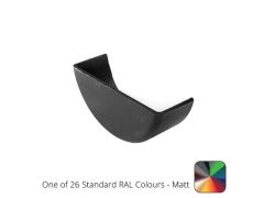 125mm (5") Half Round Cast Aluminium External Stop End - One of 26 Standard Matt RAL colours TBC 