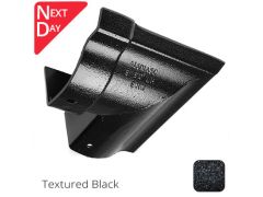 115mm (4.5") Victorian Ogee Cast Aluminium Gutter 90 External Angle - Textured Black