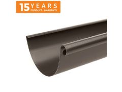 125mm Half Round Sepia Brown Galvanised Steel Gutter 3m Length - 15 years Product Warranty