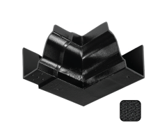 100 x 75mm (4"x3") Moulded Ogee Cast Aluminium 90 Degree Internal Angle - Textured Black