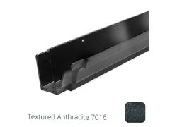 100 x 75mm (4"x3") Moulded Ogee Cast Aluminium Gutter 1.83m length - Textured Anthracite Grey RAL 7016 