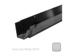 100 x 75mm (4"x3") Moulded Ogee Cast Aluminium Gutter 1.83m length - Textured Traffic White RAL 9016 