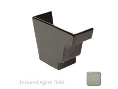 100 x 75mm (4"x3") Moulded Ogee Cast Aluminium Left Hand External Stop End - Textured Agate Grey RAL 7038