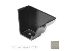 100 x 75mm (4"x3") Moulded Ogee Cast Aluminium Right Hand Internal Stop End - Textured Agate Grey RAL 7038