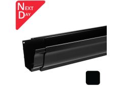 125x100mm SnapFix Aluminium Moulded 3m Gutter Length - RAL 9005M Matt Black 