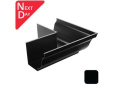 125x100mm SnapFix Aluminium Moulded 90 Degree External Gutter Angle - RAL 9005M Matt Black 