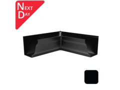 125x100mm SnapFix Aluminium Moulded 90 Degree Internal Gutter Angle - RAL 9005M Matt Black 