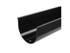 125x90mm D-flow Aluminium 1m Gutter Length - Matt Black