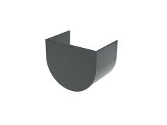 125x90mm D-flow Aluminium Stop End - Anthracite Grey