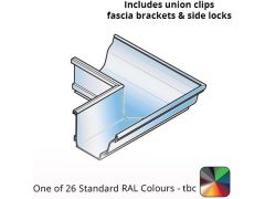 140x100mm Aluminium Aqualine Moulded Gutter 90 Degree Angle Assemblies - External - One of 26 Standard Matt RAL colours TBC 