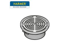 150mm Circular Compact Ring Grate Nickel Bronze with Trap - 100mm PVC Throat