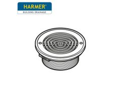 150mm Circular Concentric Ring Grate Stainless Steel with Trap - 100mm PVC Throat