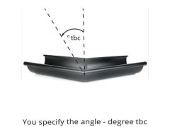 150mm Half Round Black Coated Galvanized Steel degree tbc External Gutter Angle