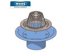 100mm Wade Vertical BSP Threaded Deep Sump Roof Outlet c/w Dome Grate
