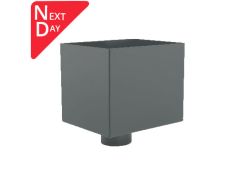 230mm Aluminium Juno Hopper Head with 76mm (3") Outlet - RAL 7016m Anthracite Grey