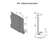 245-344mm  SF3 Profile Skyline Aluminium Fascia - Loose Union Clip