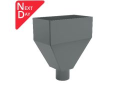 280mm Aluminium Neptune Hopper Head with 76mm (3") Outlet - RAL 7016m Anthracite Grey