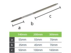 300mm M10 Stainless Steel Screw for use with Downpipe Bracket with M10 Boss
