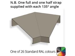272mm Aluminium Sloping Coping (Suitable for 181-210mm Wall) - External 135 Degree Angle - Powder Coated Colour TBC