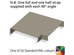 272mm Aluminium Sloping Coping (Suitable for 181-210mm Wall) - Internal 90 Degree Angle - Powder Coated Colour TBC