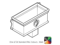 100 x 75mm (4"x3") Cast Aluminium Ornamental Hopper - 410 x 190 x 180mm - One of 26 Standard Matt RAL colours TBC