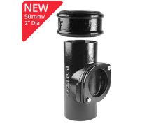 50mm (2") SimpleFIT Access Pipe with 'Push-Fit' Uneared Socket - Black