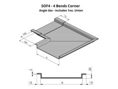 75-124mm SOF4 Profile Skyline Aluminium Soffit - Corner (angle tbc) 