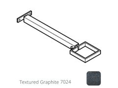 75 x 75mm (3"x3") Aluminium Stand-Off (290mm) Downpipe Clip - Textured 7024 Graphite Grey