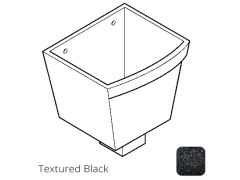 75 x 75mm (3"x3") Cast Aluminium Rectangular Hopper - 250 x 180 x 180mm - Textured Black