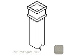 75 x 75mm (3"x3") x 1m Cast Aluminium Downpipe with  Non-eared Socket - Textured 7038 Agate Grey