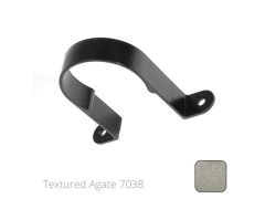 76mm (3") Aluminium Downpipe Fixing Clip - Textured Agate Grey RAL 7038