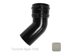 76mm (3") Cast Aluminium Downpipe 135 Degree Bend without Ears - Textured Agate Grey RAL 7038