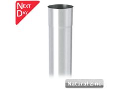 80mm Natural Zinc Downpipe 3m Length