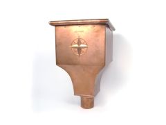 Copper Hopper Head 250w x 250d x 390h with 100mm Outlet