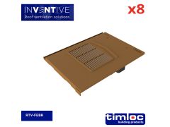 Flat Edge Tile Vent Brown - pack of 8
