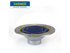 Harmer AV400T Aluminium flat Grate Flat Roof Outlet with Vertical 4"BSPT Thread