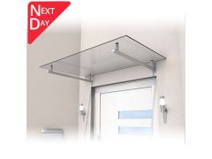 HD Stainless Steel Canopy 140x80cm Clear Glass 8mm