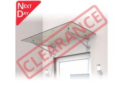 HD Stainless Steel V Canopy 140x90x35cm - Clear Glass 10mm - NDD