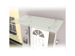 HD Stainless Steel V Canopy 160x90x35cm - Opaque Glass 10mm