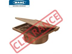 L5301 - 150mm Square Nickel Bronze Vari-Level Covered Grating - 4" NPSM dia. vertical outlet - 55mm Overall Height