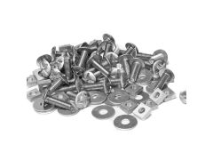 M6 x 20mm aluminium nut, bolt & washer for jointing aluminium gutter & fittings - used in conjunction with silicone sealant