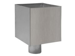 Quartz Zinc Plain Box Hopper Head 200w x 200d x 200h with 100mm Outlet 