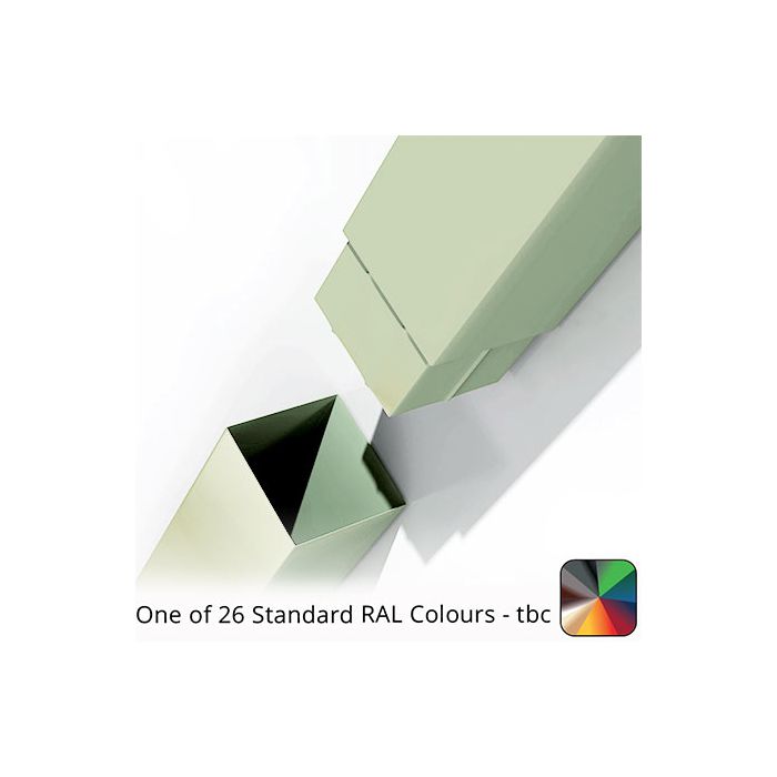 100x100mm Flushjoint Aluminium Square Downpipe - 3m long - One of 26 Standard Matt RAL colours TBC  