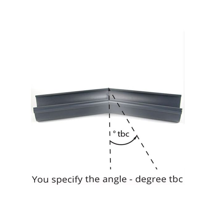 115mm Half Round Anthracite Grey Galvanised Steel degree 'to be confirmed' Internal Gutter Angle